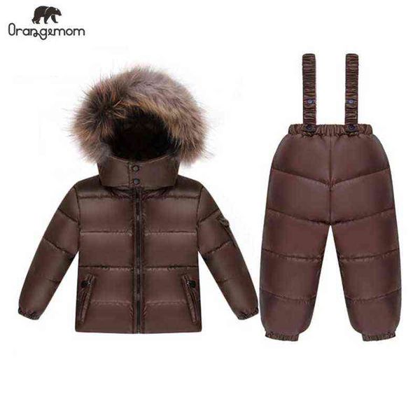 

sale orangemom jacket for boys duck down child jacket windjacket for girls waterproof overalls for children snowsuits j220718, Blue;gray