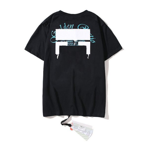 

mens summer loose t shirts fashion tees designers offs brands man women casual t-shirt luxury clothing street shorts sleeve letter arrow bl, White;black