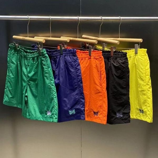 Männer Hosen Sommer Männer Frauen Qualität Stickerei Schmetterling Nadeln Track Shorts AWGE Hosen 2022SS Elastische Taille ShortsMen's