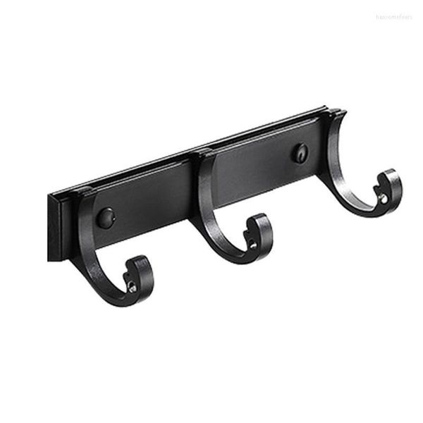 Haken Aluminium Robe Wand Hang montiertes Handtuch schwarz bemaltes Kleidung Badezimmer Hardware / Haken Weiß i3j0 Hangers Racks