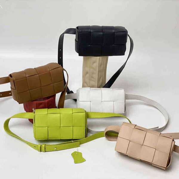 

designer bags spring and summer new cow leather chest waist women's fashionable one shoulder messenger versatile woven small kfp7