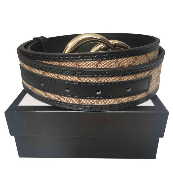 

16 color new mens fashion belt luxury men designers women jeans belts big gold buckle cintura size 90-125cm waistbands with box, Black;brown