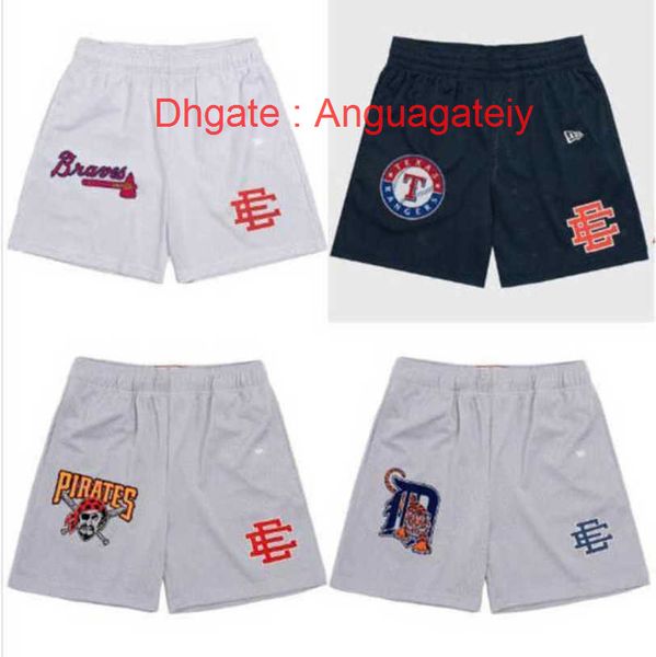 

eric emanuel brand ee basic short men's fitness shorts women beach pants sports mesh breathable casual star fashion basketball football, White;black
