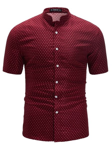 

men all over print shirt a0i2#, White;black