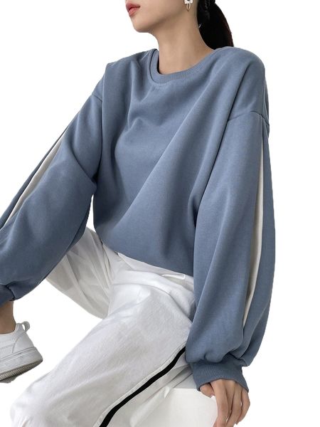 

dazy-less drop shoulder oversized sweatshirt n2t4#, Black
