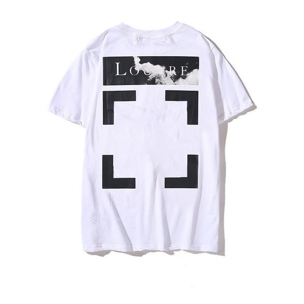 

luxury brand mens fashion offs t shirts designers high-quality t-shirt cotton loose arrow badge original bags women tees casual sport black, White;black