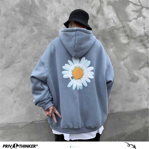 

privathinker men winter loose hooded sweatshirts mens harajuku thicken warm coat hoodies male oversize pullovers sweatshirt 210706, Black