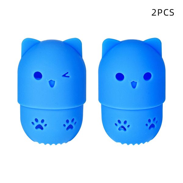 

blue makeup egg silicone storage eggshell 2pcs