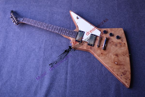 

six string rotten wood special-shaped electric guitar. we can customize the guitar