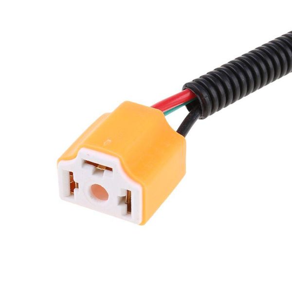 Outros sistema de iluminação 2pcs H4 9003 Cabo de arnês de fios de cerâmica Extensão do conector E7caother