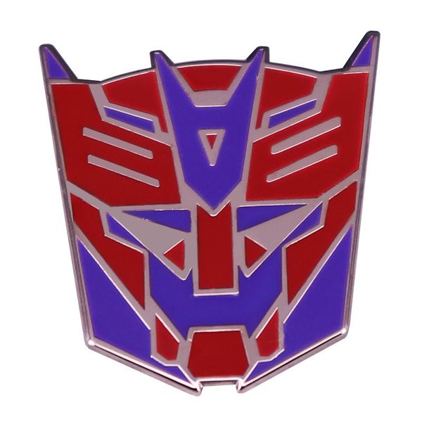 

autobot-logo brooch mecha robot enamel pin, Blue