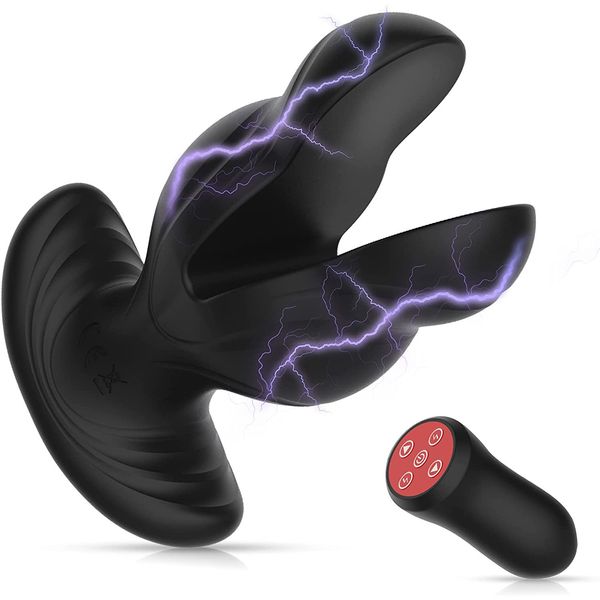 Электрический удар анальный яблочный вибрации вибрации Man Prostate Massager Clitoral G-Spot стимулятор пульт дистанционного управления водонепроницаемая сексуальная игрушка для взрослых