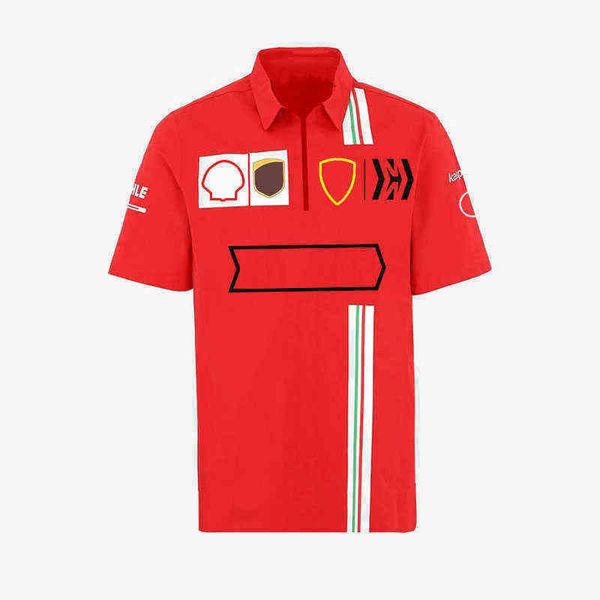 

f1 polo shirt t-shirt team overalls car fan f1 lapel clothing custom the same style summer men's racing formula one sport polos b11m, White;black