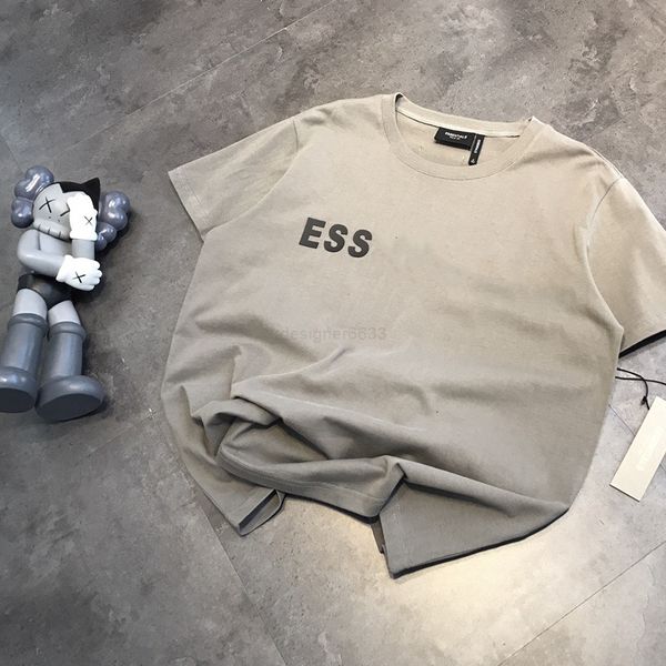 

women's t-shirt designer ess home summer solid color offset letter cotton short sleeve w7r0, White