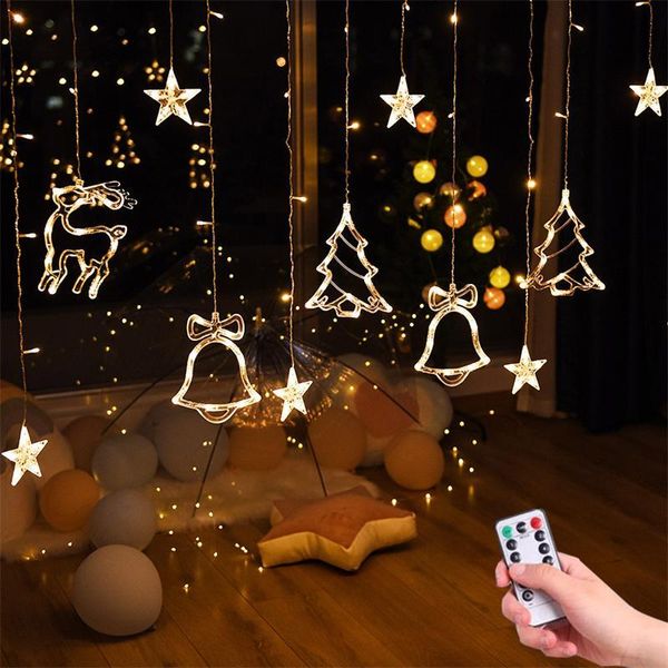 Cordas Christmas Luzes de árvore Cervos de árvore String Decorar Fada de Festão Exterior para Casa Casamento Party Ano Decor