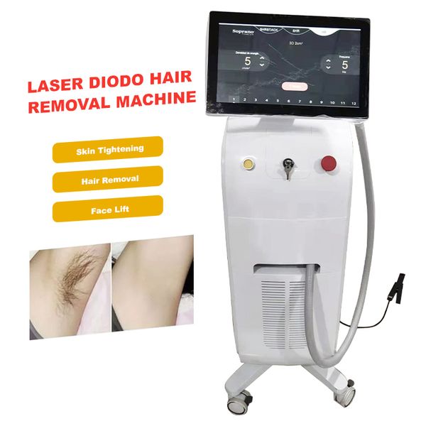 Stazionario Luce soffusa 808nm Articoli di bellezza Laser a diodi Macchina per la depilazione Ice Platinum Laser Super Epilatore per le donne