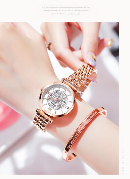 

2022 women watch rhinestone quartz watch color contrast simple temperament retro small square plate light luxury steel band quartz watch, Slivery;brown