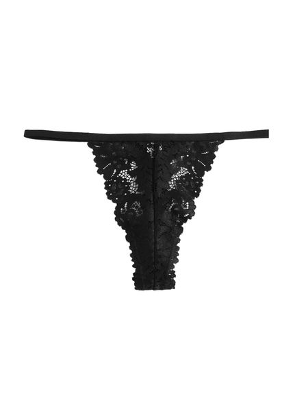 

luvlette floral lace thong y5rp#, Black;red