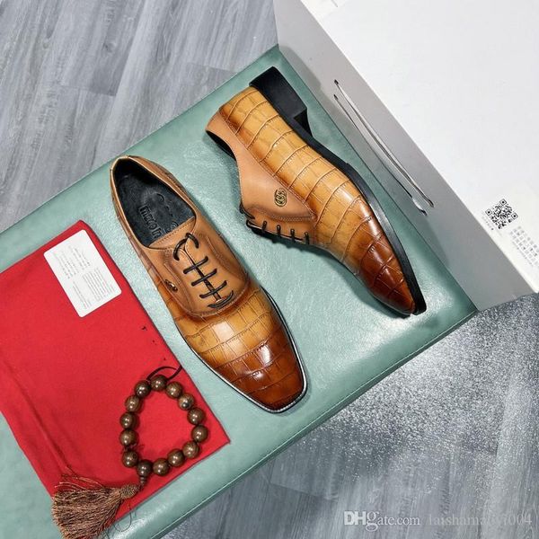 A2 Italienische Herren Kleid Schuh echtes Leder Blau lila Oxfords Mann Hochzeitsschuhe Party Ganze Schnitt formelle Schuhee für Männer Größe 38-44