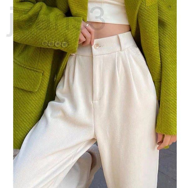 

women's jumpsuits & rompers designer wide legged pants women in spring and autumn small tall waist casual straight tube mopping the flo, Black;white