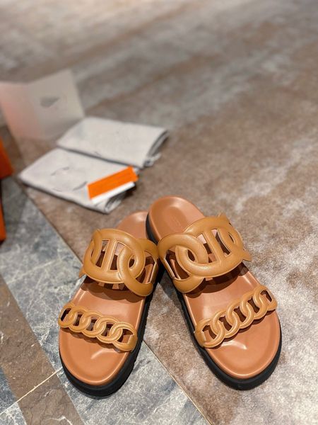 

woman slippers sandals stylish metal decor classic plaid fashion classics sandal women slipper shoes slide 0403, Black