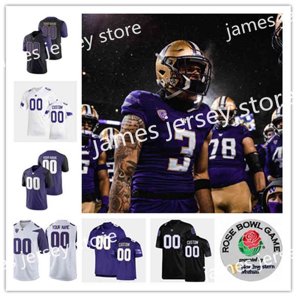 

xflsp mens custom college washington huskies football jersey 19 sawyer racanelli 25 caleb berry 42 carson bruener 80 mason west 40 alphonzo, Black