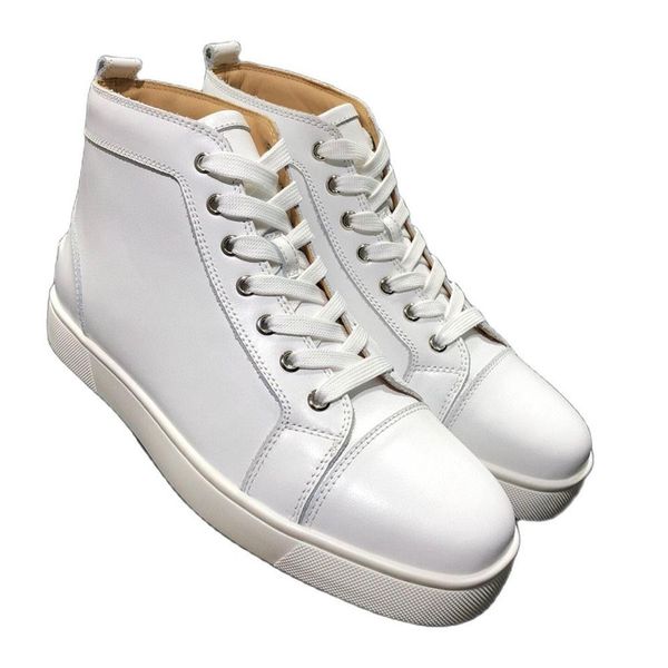 

luxury genuine leather boots red bottoms sneakers men women designer shoes high low black white camo green glitter grey pink l225v
