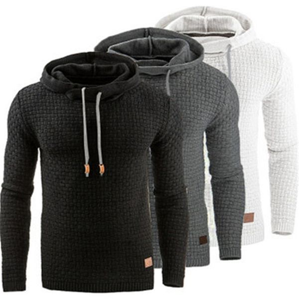 

men hoodies autumn and winter sweater mens jacquard sweater longsleeved hoodie warm hooded sweatshirt jacket streetwear 220720, Black