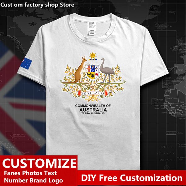 Commonwealth of Australia Country T shirt Jersey personalizzata Fans Nome fai da te Numero High Street Fashion Maglietta allentata casual 220614