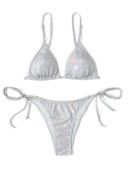 

tie side triangle bikini swimsuit z8wx#, White;black