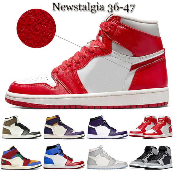 

1 1s unc mens basketball shoes sneaker newstalgia obsidian university blue pine green bubble gum chicago men women trainers sports sneakers