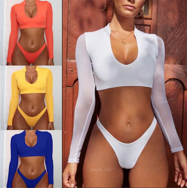 

other accessories swimwear waist long sleeves bikinis cut swimsuits sunscreen beach wear bikini colors bathing suit, Silver