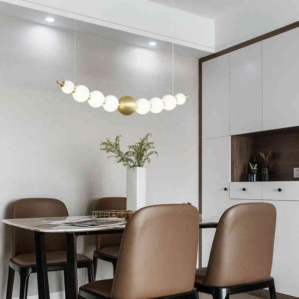 

pendant lamps northern european light luxury all copper restaurant chandelier postmodern simple art living room front desk designer magic be