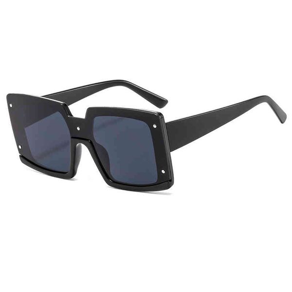 

men's ladies brand sunglasses wholesale new fashion women's large frame square personality, White;black
