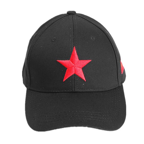

fashion designers caps red five pointed star national flag embroidered baseball hat mens and womens outdoor casual peaked cap sun protection, Blue;gray