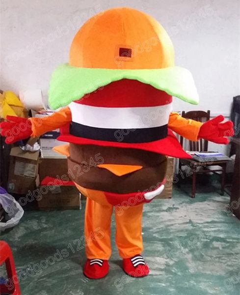 

halloween burger mascot costumes christmas party dress cartoon character carnival advertising birthday party costume outfit, Red;yellow