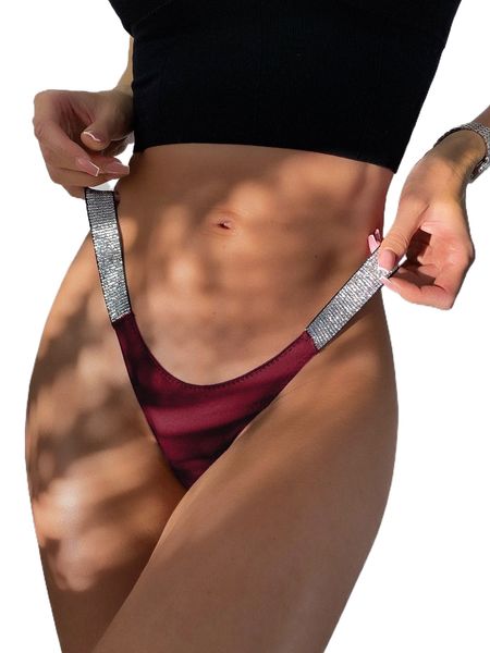 

color block panty v85x#, Black;red