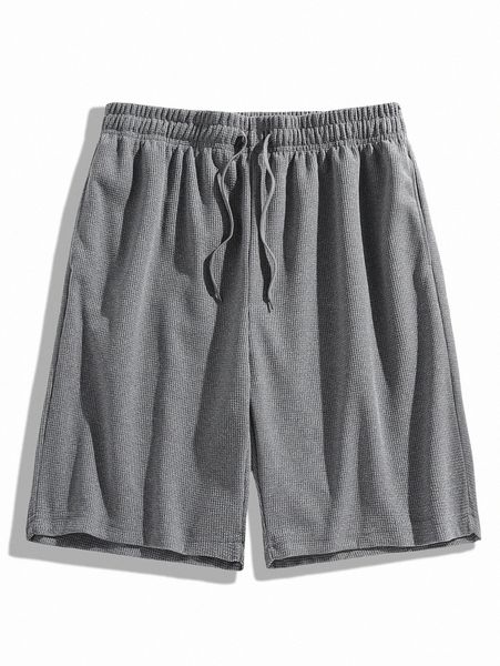 

men drawstring waist solid shorts o7ta#, White;black