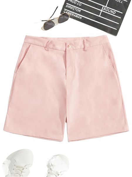 

men solid slant pocket shorts z5rr#, White;black