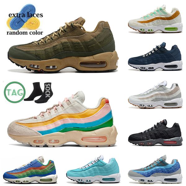 

mens 95 rise unity running shoes 95s matte olive triple black cork greedy amax dark smoke grey light charcoal midnight navy mens woman train