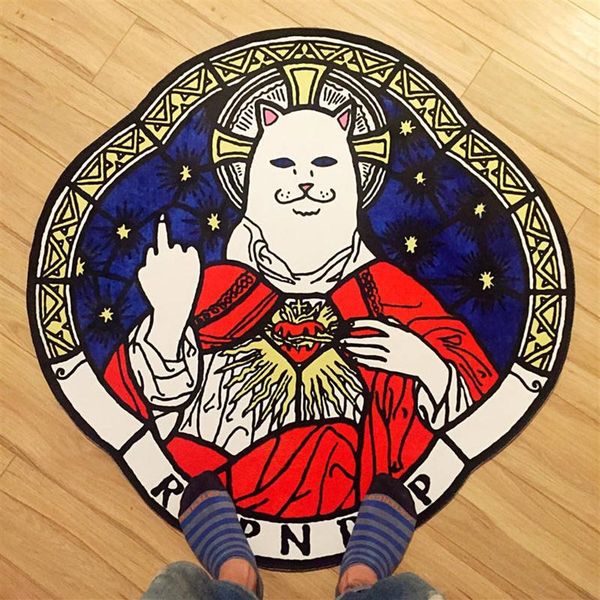 

fashion ripndip carpets middle finger cats printed carpets super soft fleece blankets bedroom floor mat sitting room carpet249q