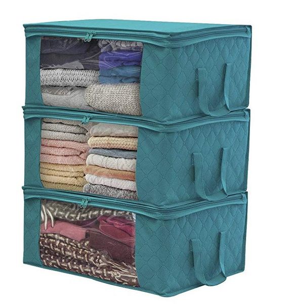 

luxury designer bag large stuff sacks non woven dustproof handbag fashion packs folding storage quilt bag wardrobe clothng storages pack pur