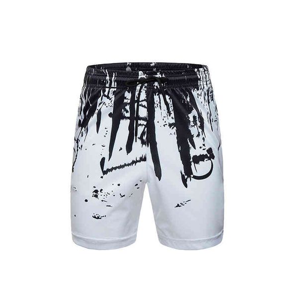 

men's shorts fashion sports fitness 3d summer personalized print beach, White;black