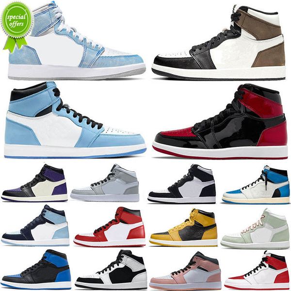 

boots jumpman 1 basketball shoes men 1s university blue hyper royal patent panda og dark, Black