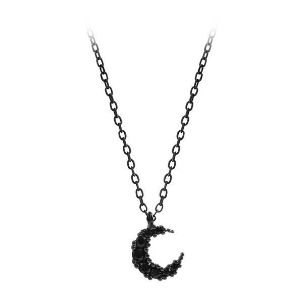 

fashion sun pentagram moon stainless steel chain necklace for women black witchcraft necklaces jewelry joyas n19337, Silver