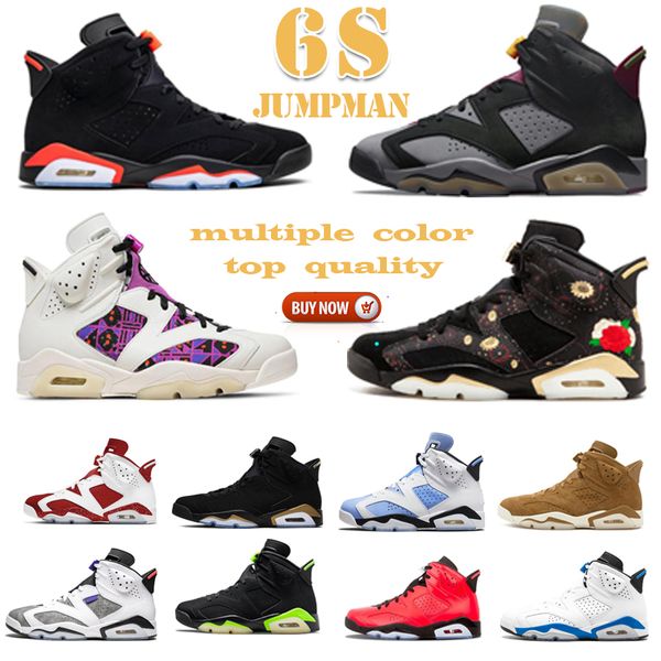 Университет Blue 6 High Basketball Shoes 6s Green Midnight DMP UNC Carmine Cactus Tinker Men Trainers Sport Conteakers