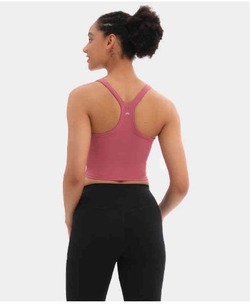 

lulu lu-c2935 bras brand yoga clothes moisture absorption and perspiration vest type sports underwear nude with bra 5zy3, Red;black