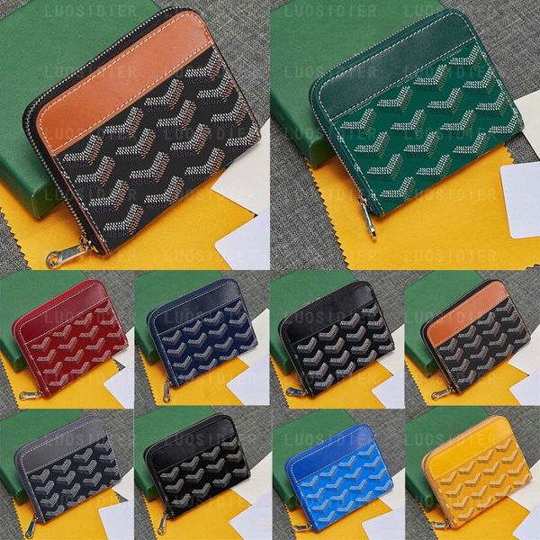 

matigmon mini wallet credit card holders women men bag clutch real leather coin goya purse pocket luxurys designers with box dust bag 41uz#, Red;black