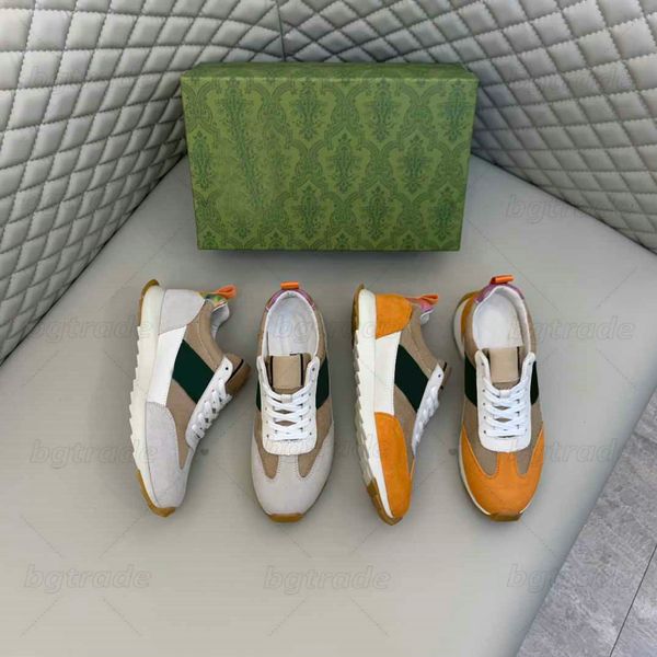 

luxury mens designer running shoes monograms stripe embroidery platform sneakers man low lace-up casual sports trainers