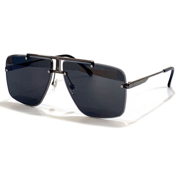 

oversized rectangle rimless wrap sunglasses 2022 women fashion brand eyewear designer luxury ornamental glasses, White;black